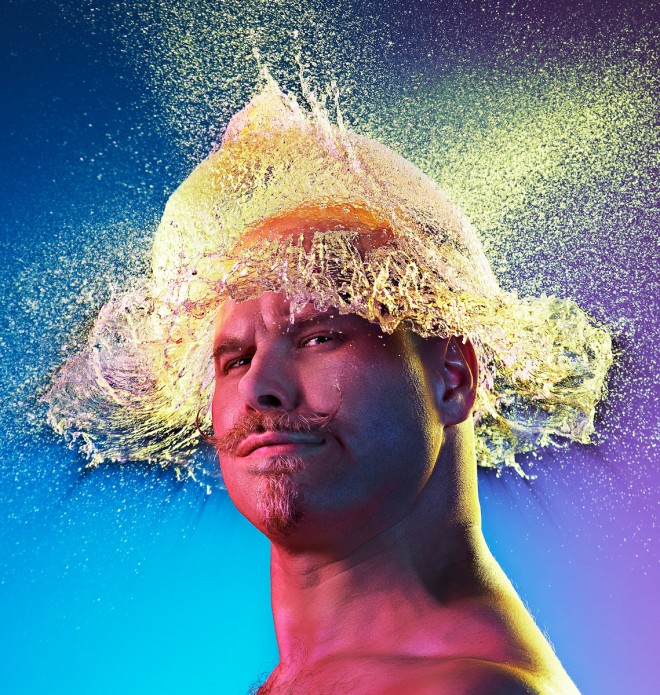 Explosión de color y agua en la serie Water Wigs de Tim Tadder
