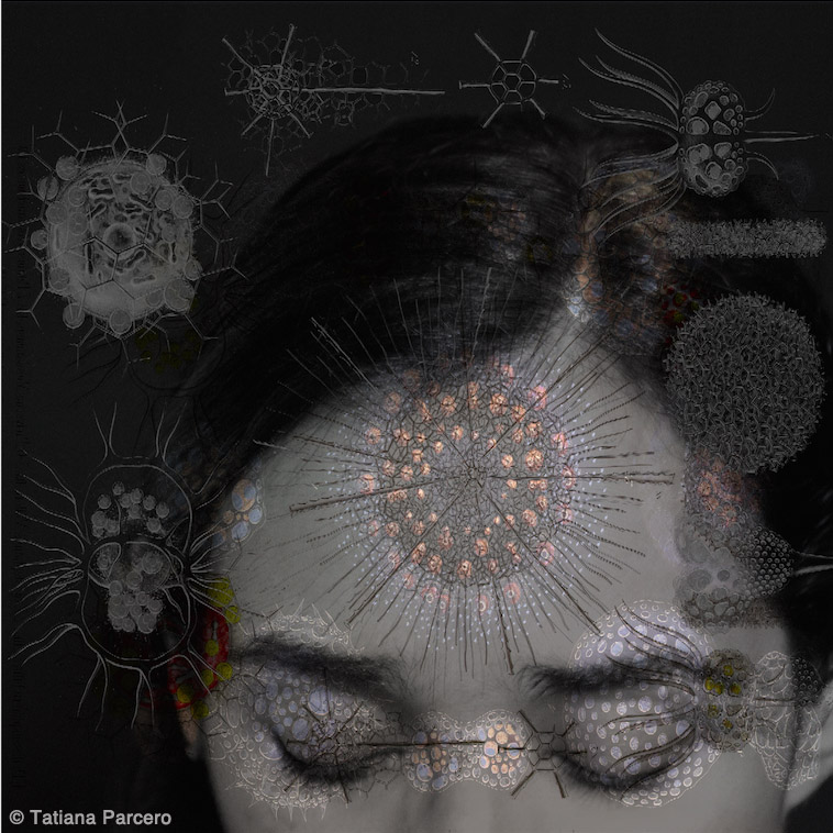 Retrato conceptual de Tatiana Parcero con elementos simbólicos fotografía artistica